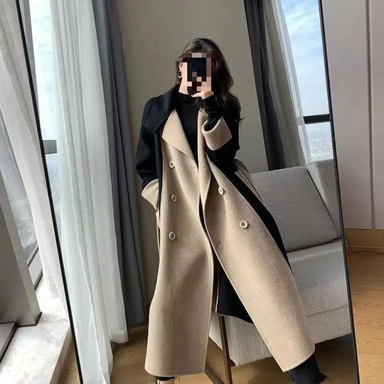 Manteau en laine cachemire double face