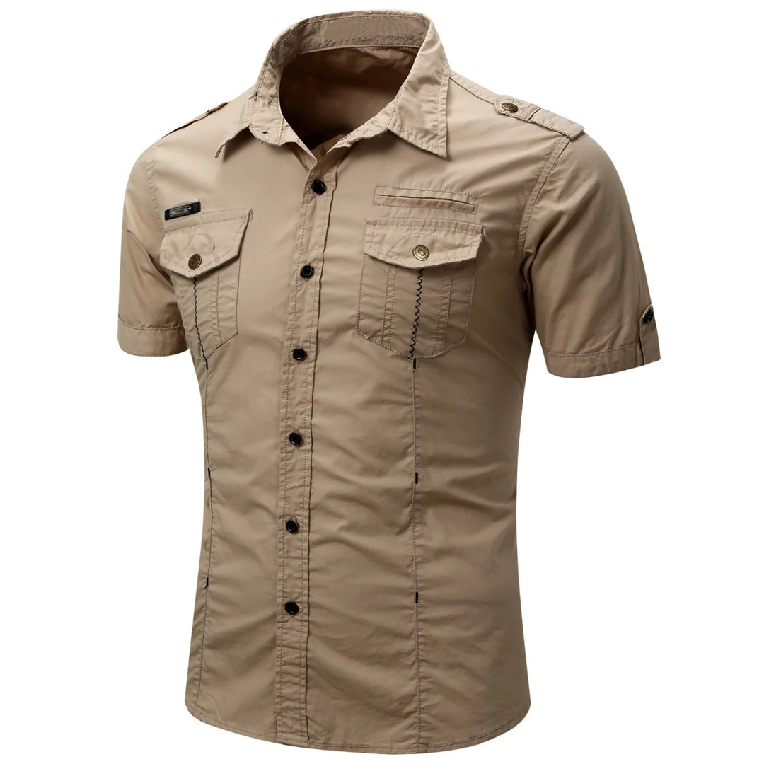Chemise de travail tactique en coton pour homme