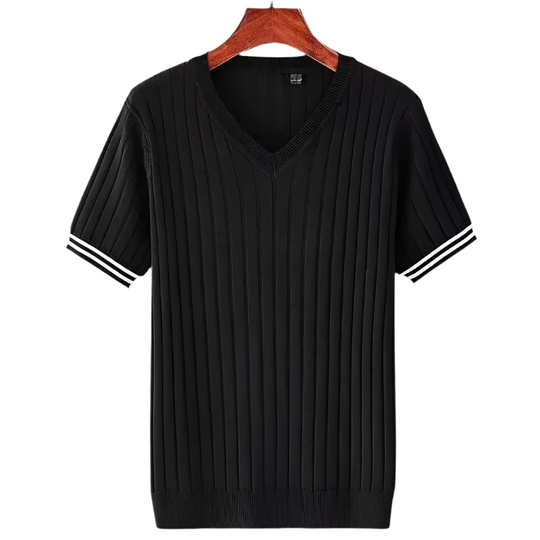 T-shirt slim fit à col en V pour homme