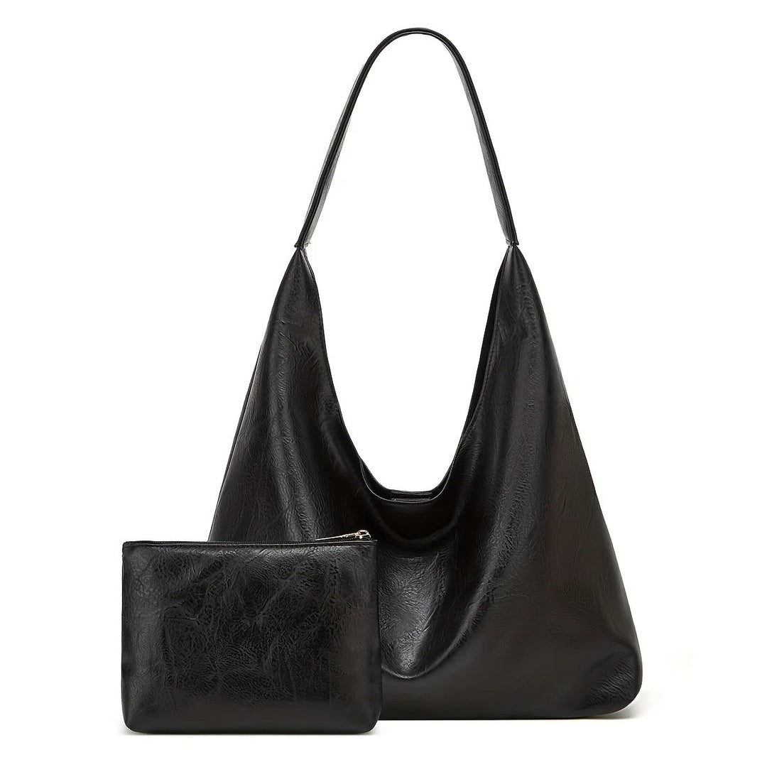 Sac à bandoulière rétro grand format pour femme