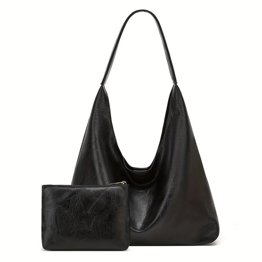 Sac à bandoulière rétro grand format pour femme