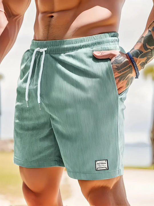 Short décontracté à taille élastique pour homme