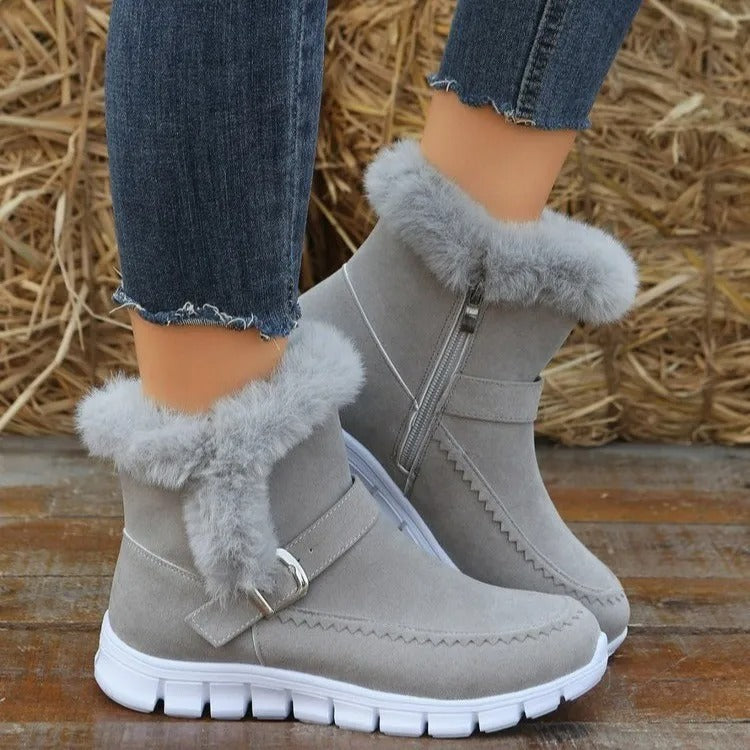 Bottes Chelsea en fourrure pour femmes
