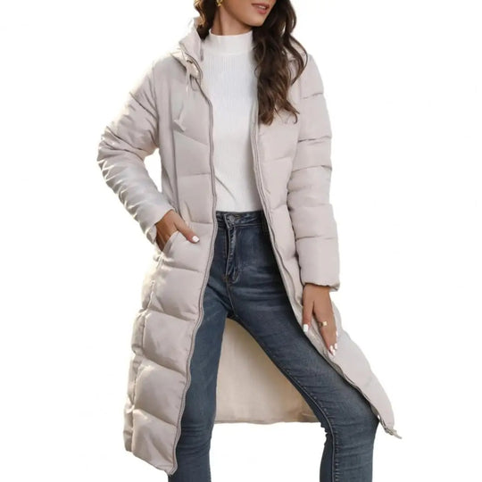 Parka à capuche épaisse et rembourrée pour femme