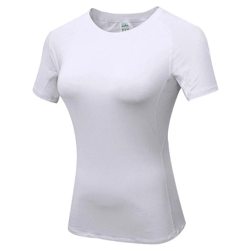 T-shirt de sport compressif pour femmes