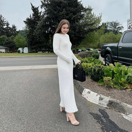 Robe classique en maille ample pour femme