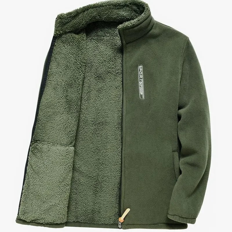 Veste zippée doublée de polaire pour hommes