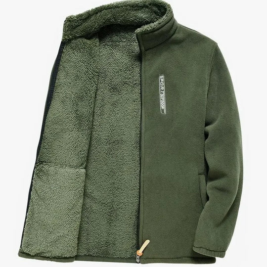 Veste zippée doublée de polaire pour hommes