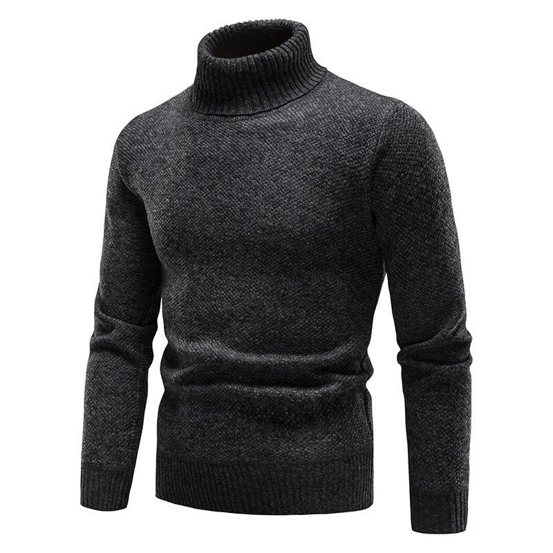 Pull polaire à col roulé pour hommes