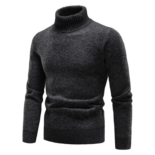 Pull polaire à col roulé pour hommes