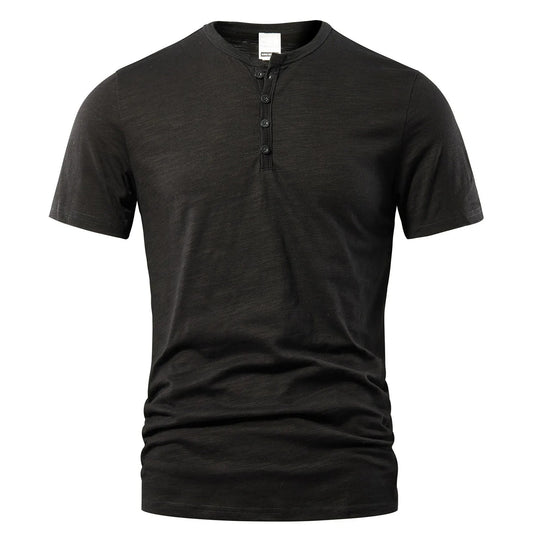T-shirt Henley d'été pour homme