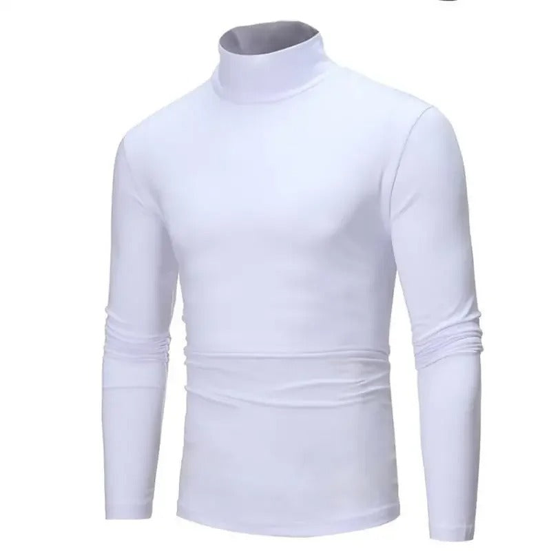 Haut d'hiver thermique coupe slim à col montant pour hommes