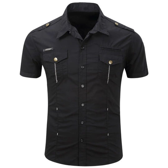 Chemise de travail tactique en coton pour homme