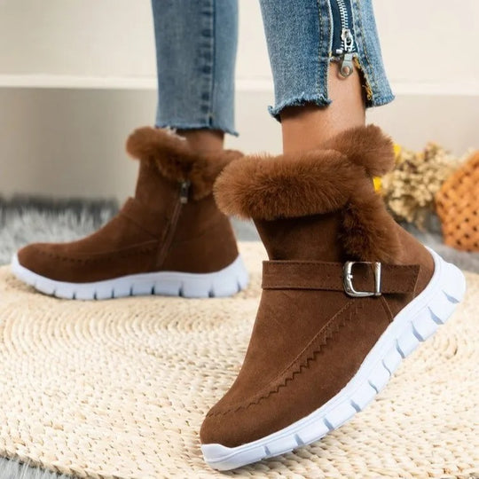 Bottes Chelsea en fourrure pour femmes