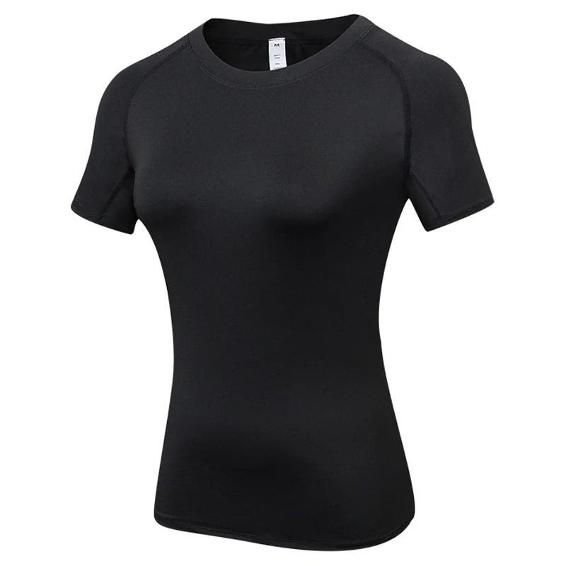 T-shirt de sport compressif pour femmes