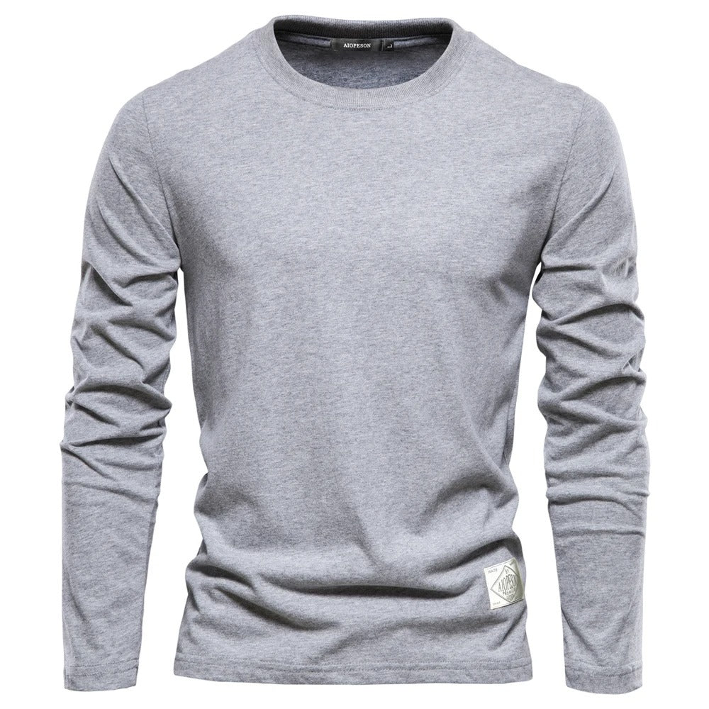 T-shirt classique à manches longues pour hommes