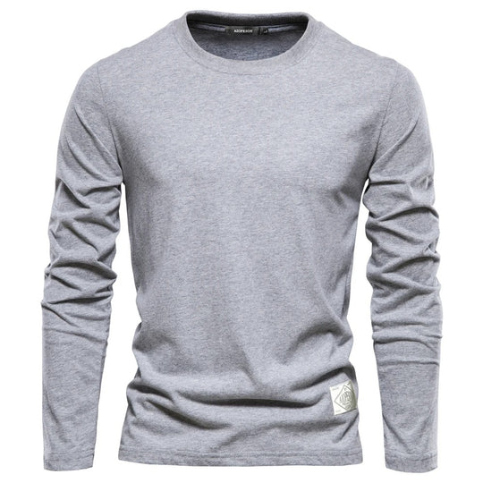 T-shirt classique à manches longues pour hommes