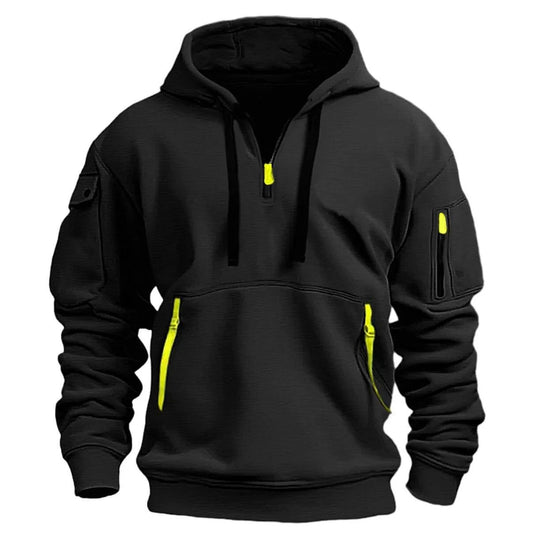 Pull à capuche multi-poches pour hommes