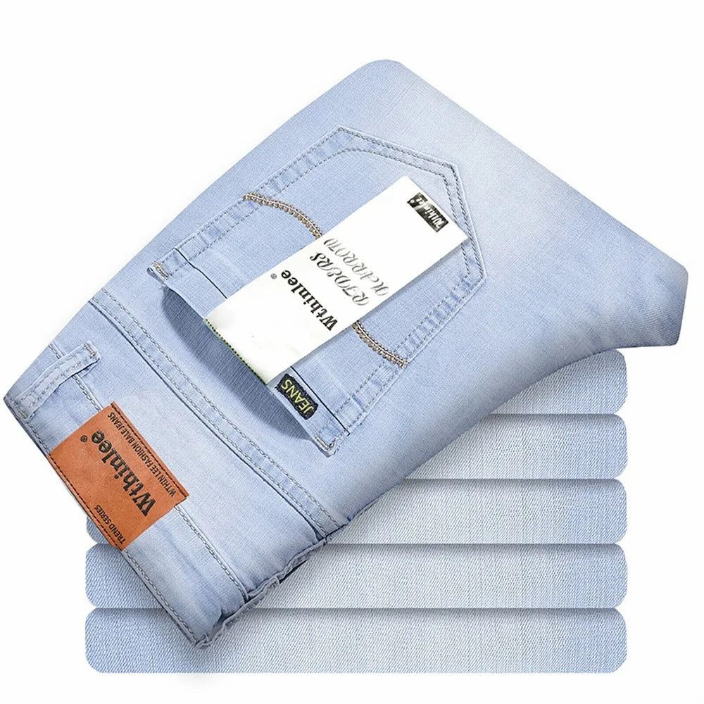 Jeans classiques en denim pour hommes