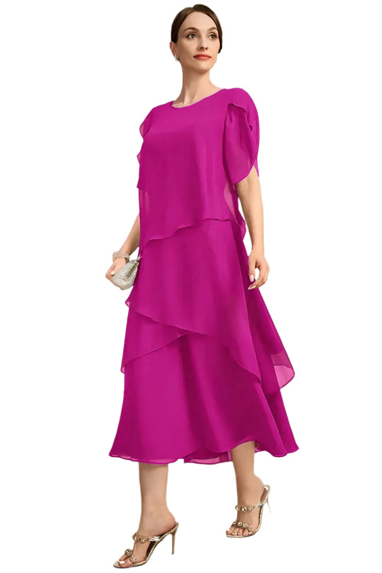 Robe en superposée grande taille pour femme