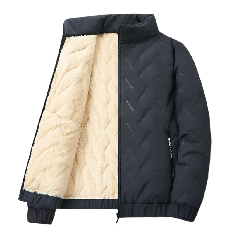 Veste en laine d'agneau épaissie pour hommes