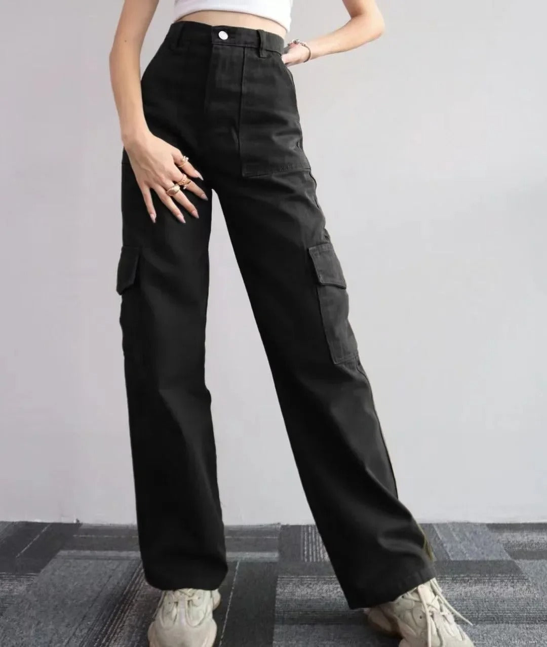 Pantalon cargo multi-poches pour femme