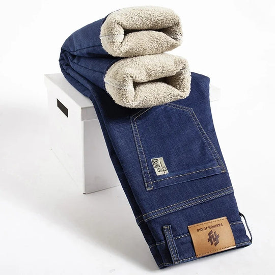 Pantalon droit en denim Lamb Fluff pour hommes