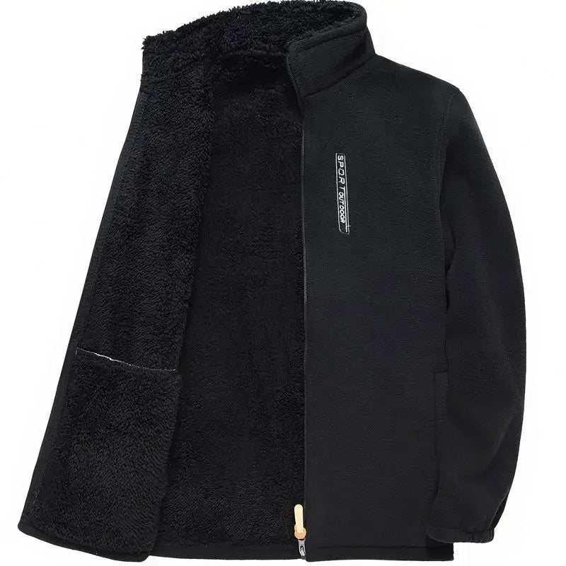 Veste zippée doublée de polaire pour hommes