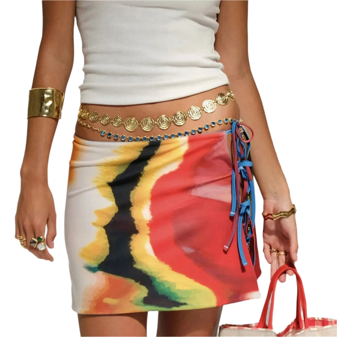 Jupe moulante tie-dye pour femme