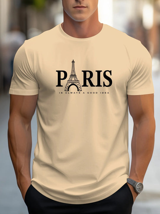 T-shirt imprimé Paris pour homme