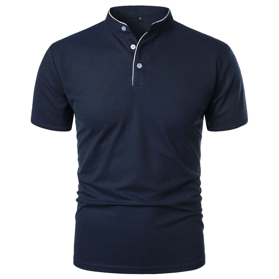 Chemise respirante à col épissure pour homme
