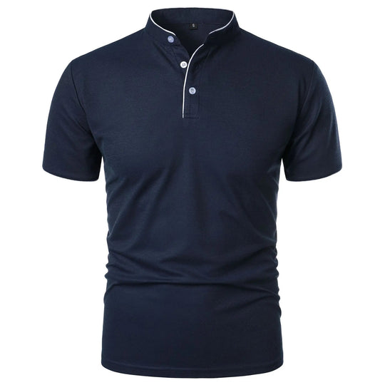 Chemise respirante à col épissure pour homme