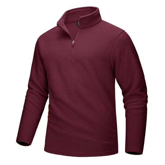 Pull polaire demi-zip pour hommes