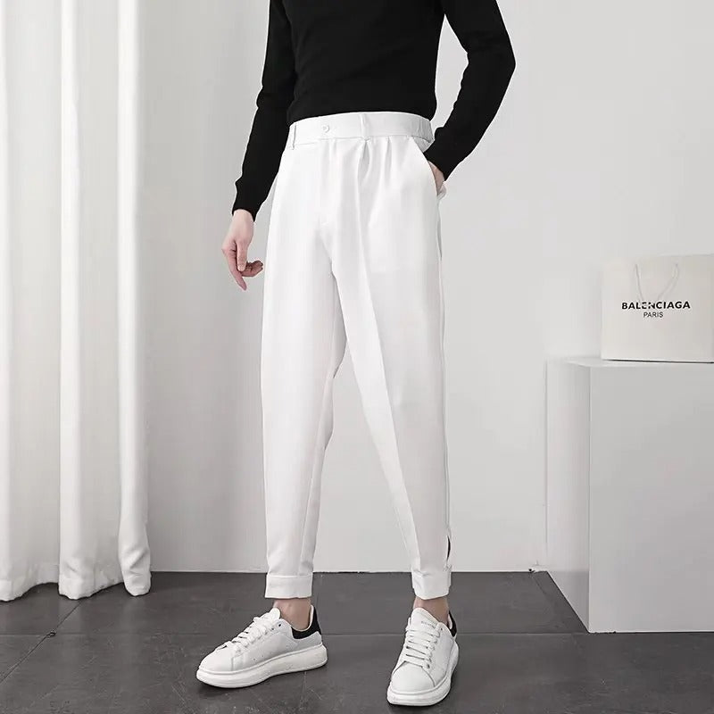 Pantalon blazer tapered à pinces pour homme