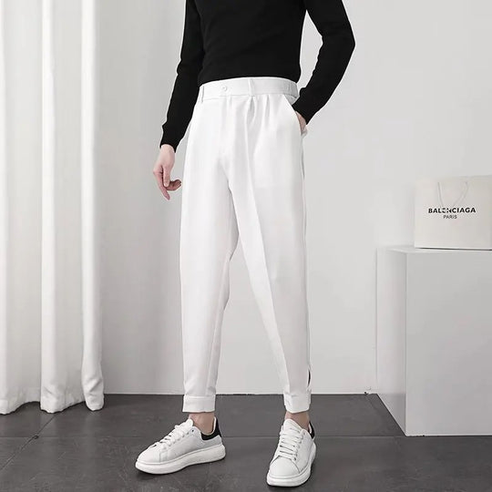 Pantalon blazer tapered à pinces pour homme