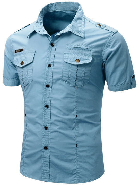 Chemise de travail tactique en coton pour homme