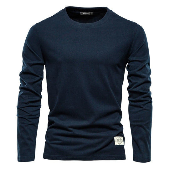 T-shirt classique à manches longues pour hommes