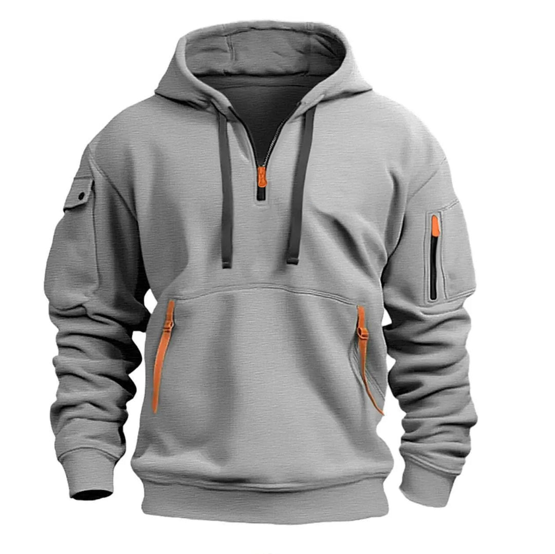 Pull à capuche multi-poches pour hommes