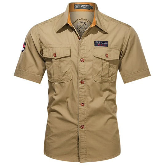 Chemise de travail en pur coton pour homme