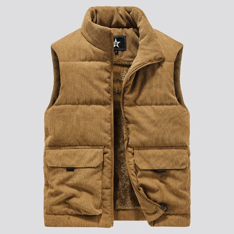 Gilet chaud en polaire pour hommes
