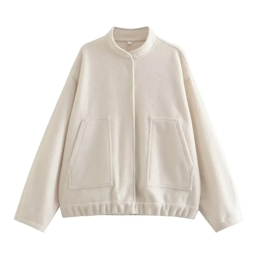 Blouson aviateur oversize en tweed pour femme
