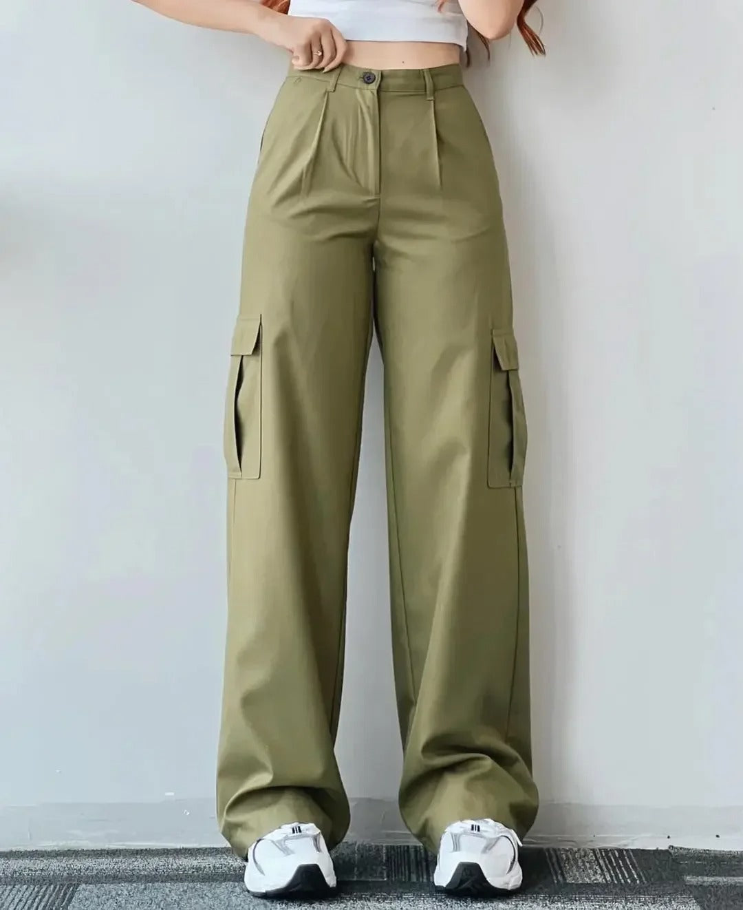 Pantalon cargo multi-poches pour femme