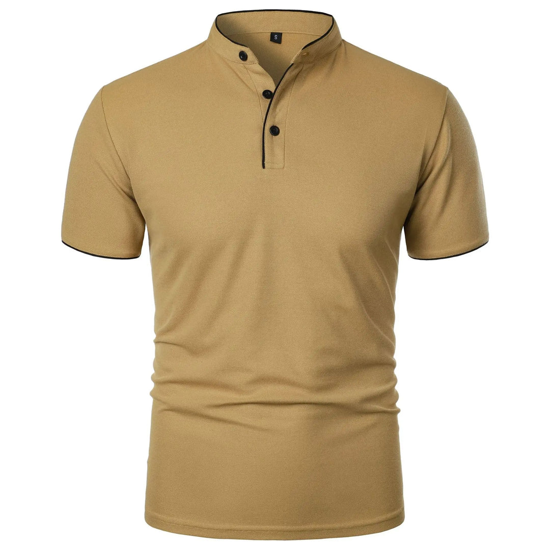 Chemise respirante à col épissure pour homme