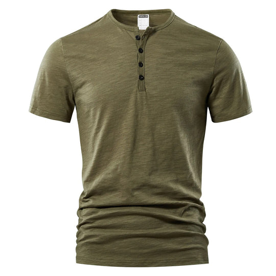 T-shirt Henley d'été pour homme