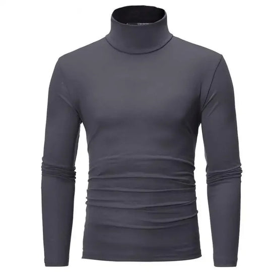 Haut d'hiver thermique coupe slim à col montant pour hommes