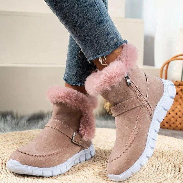 Bottes Chelsea en fourrure pour femmes
