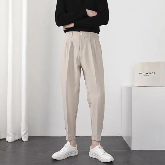 Pantalon blazer tapered à pinces pour homme