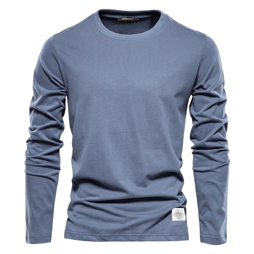 T-shirt classique à manches longues pour hommes