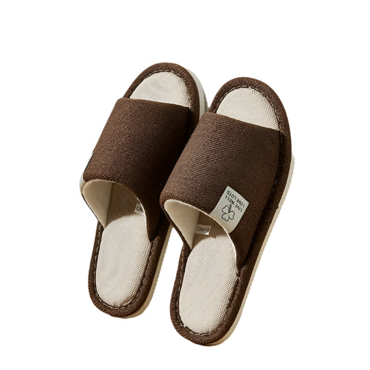 Chaussons d'intérieur en lin pour homme