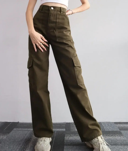 Pantalon cargo multi-poches pour femme